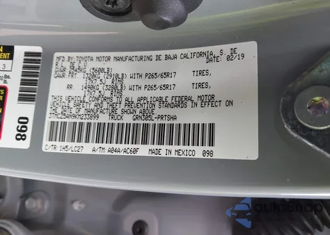 2019 Toyota Tacoma Trd Sport z USA, uszkodzony, nr VIN 3TMCZ5AN9KM233899